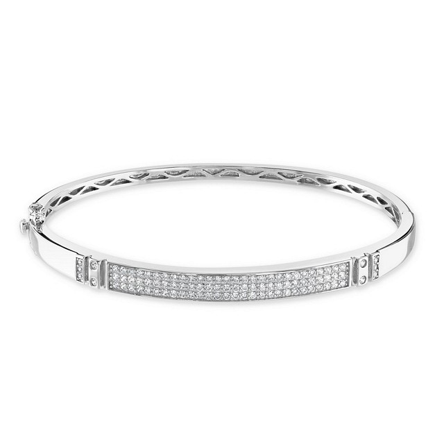 3 Row Micro Pave set CZ Bangle