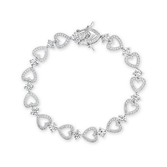 Hearts & Kisses Design CZ Bracelet