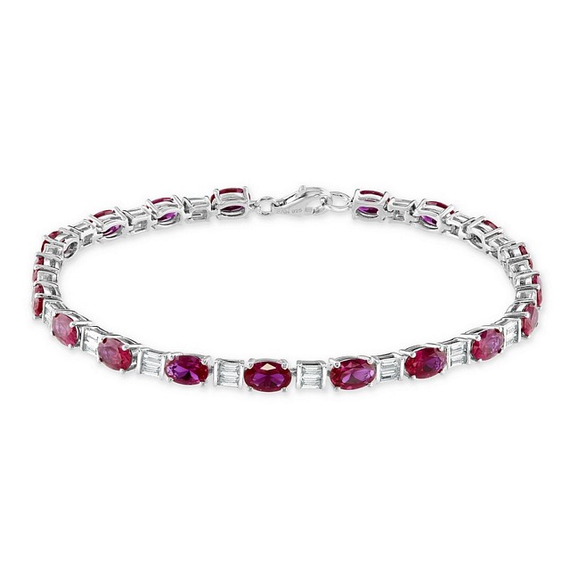 Oval & Baguette "Tennis Style" CZ Bracelet