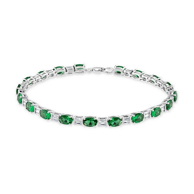Oval & Baguette "Tennis Style" CZ Bracelet