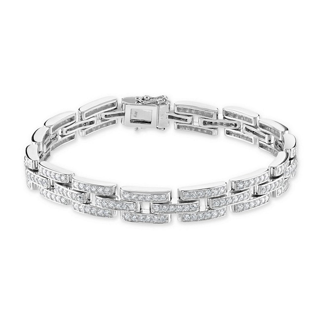 Panther Link Style CZ Bracelet