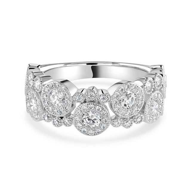 Special Design "Bubble" CZ ring
