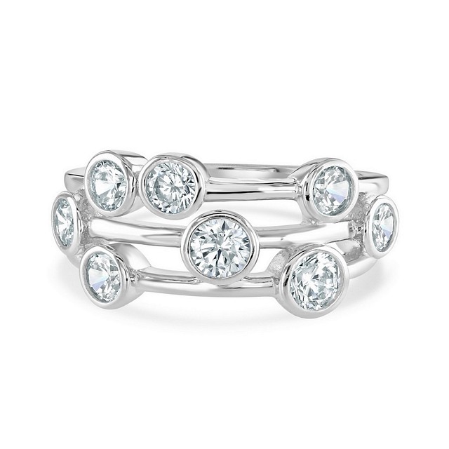 Rubover Style Bubble CZ ring