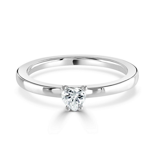 Say it with Love Solitaire Heart CZ ring