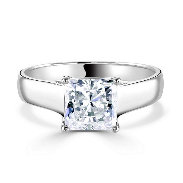 Special "Princess cut Solitaire CZ ring