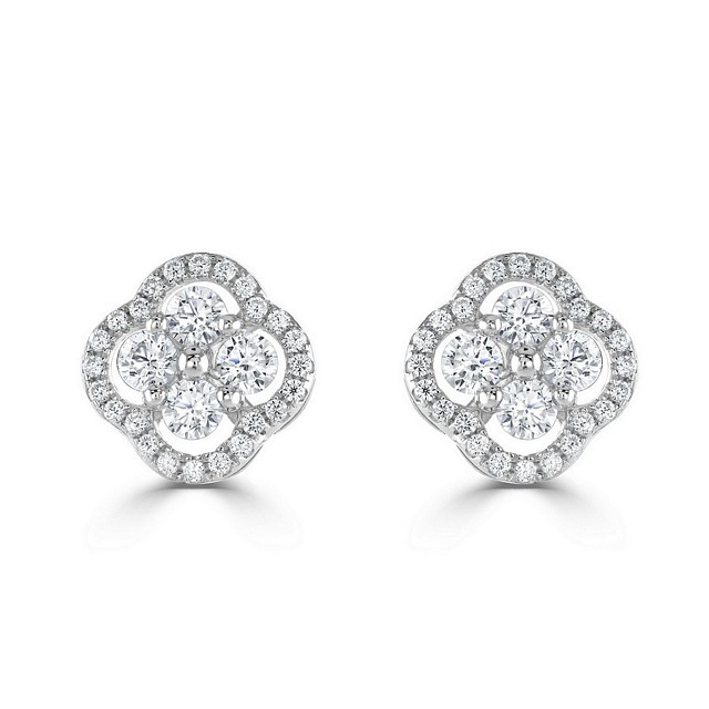 Stunning Cluster CZ earrings
