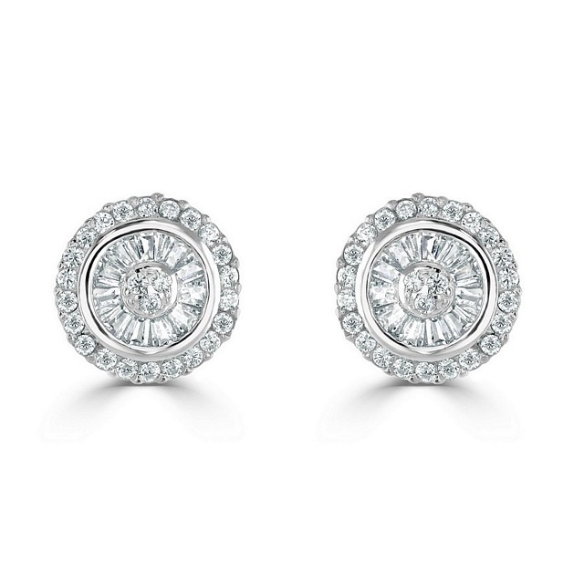 Cascade Designer stud CZ earrings