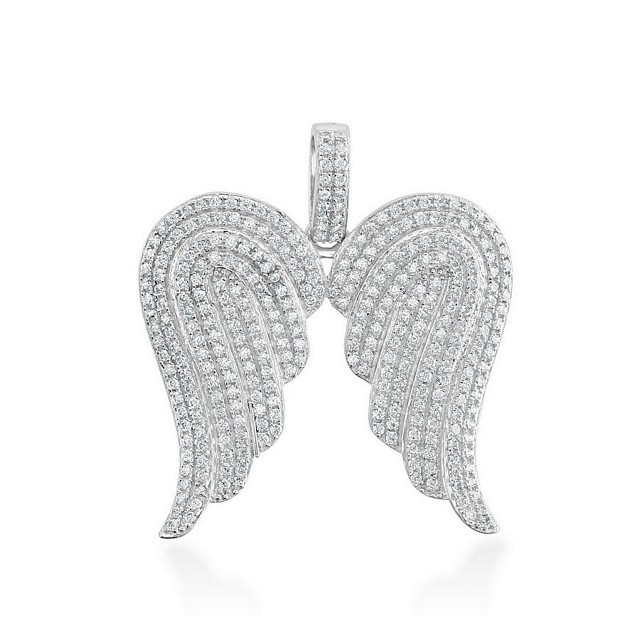Angel Wings Designer CZ Pendant