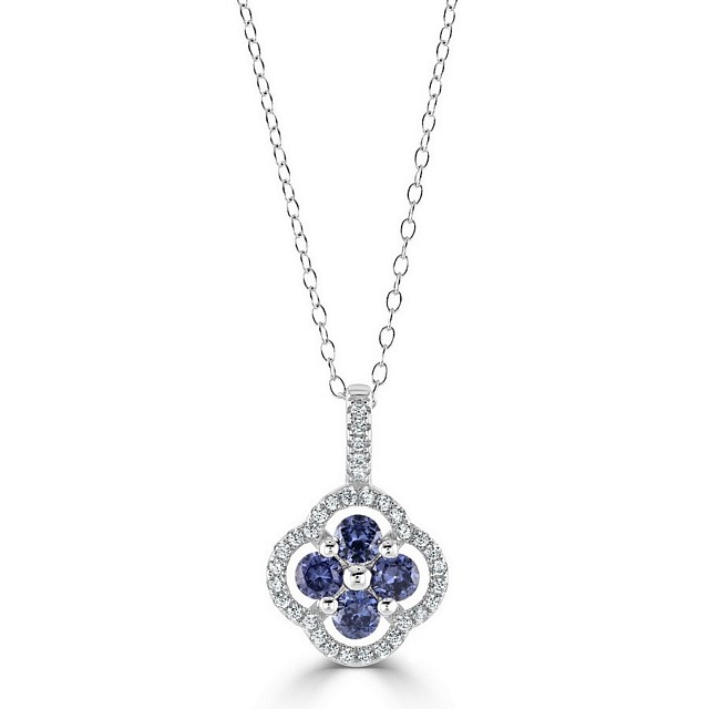Stunning "Floral Cluster" CZ Pendant