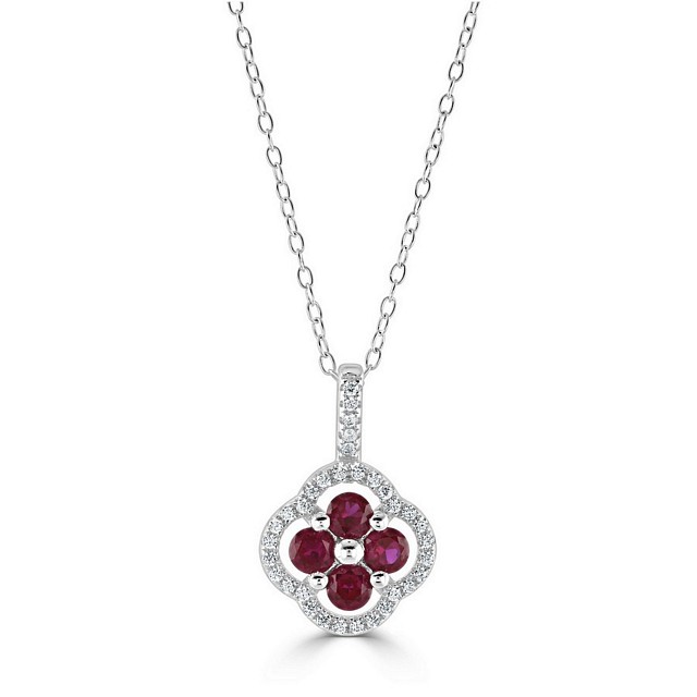 Stunning "Floral Cluster" CZ Pendant
