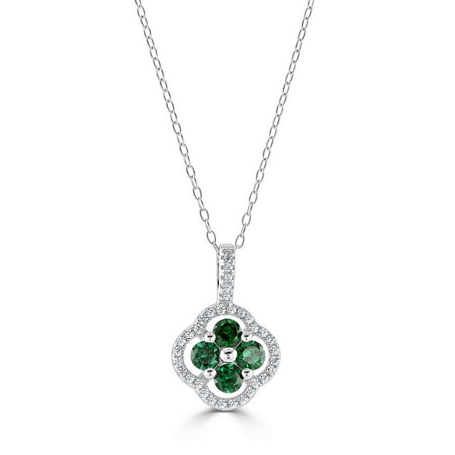 Stunning "Floral Cluster" CZ Pendant