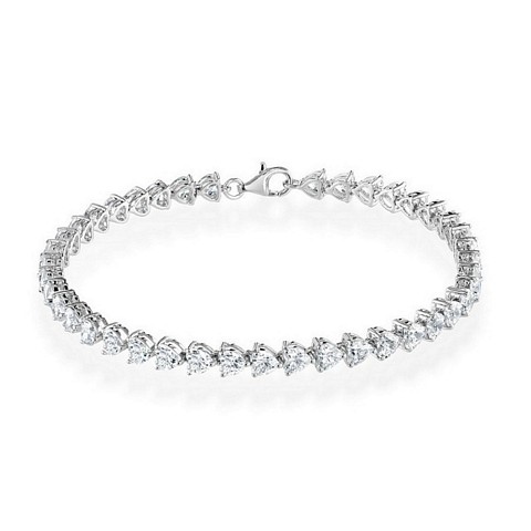 Love Hearts Tennis CZ Bracelet