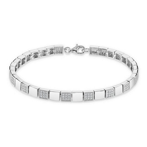 Simply Squares Tennis style CZ Bracelet