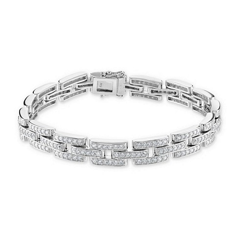 Panther Link Style CZ Bracelet