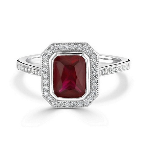 Emerald cut "Radiant" CZ ring