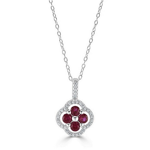 Stunning "Floral Cluster" CZ Pendant