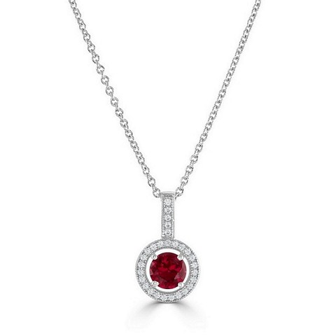 Beautiful Round "Halo" CZ Pendant